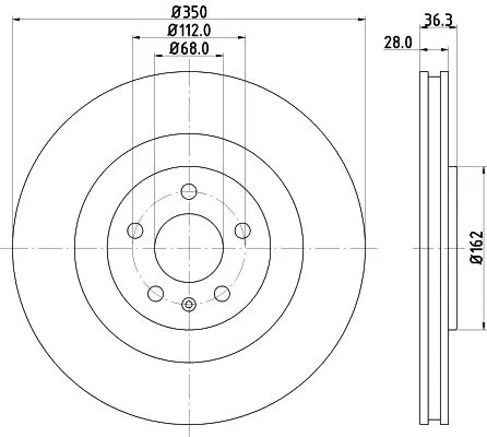 1x MINTEX MDC2791C Brake Disc