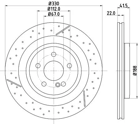 1x MINTEX MDC2793C Brake Disc