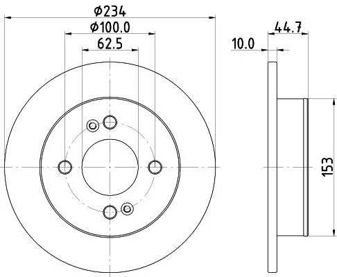 1x MINTEX MDC2796C Brake Disc