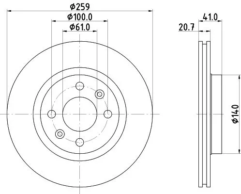 MINTEX MINTEX (MDC2801C) 1x  MINTEX Brake Disc 