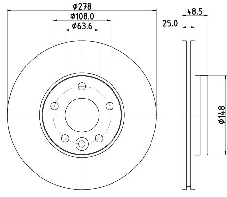 MINTEX MINTEX MDC2807C 1x MINTEX MDC2807C Brake Disc 