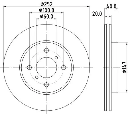 MINTEX MINTEX (MDC2813C) 1x  MINTEX Brake Disc MDC2813C 252 