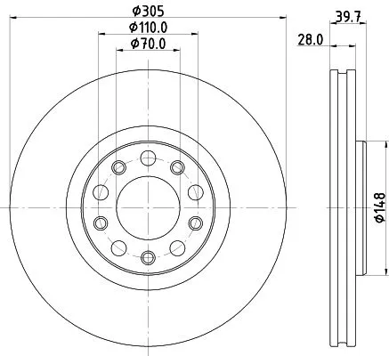 1x  MINTEX Brake Disc