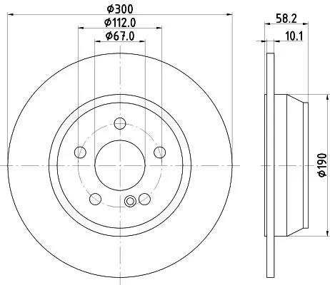 1x MINTEX MDC2829C Brake Disc