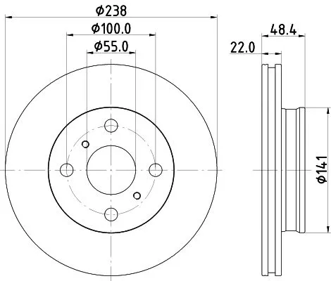 MINTEX MINTEX MDC2833C 1x MINTEX MDC2833C Brake Disc 