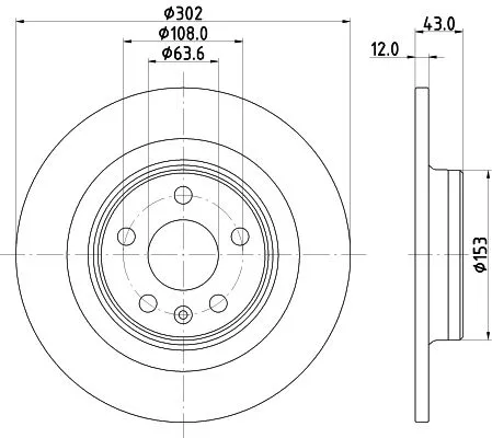 1x  MINTEX Brake Disc