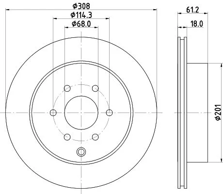 1x  MINTEX Brake Disc