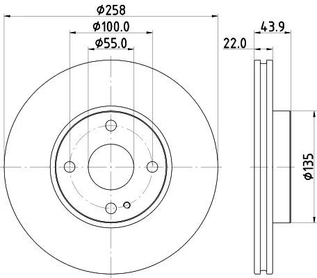 1x  MINTEX Brake Disc