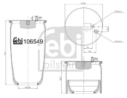 Febi Rear Air Bag Suspension Spring For Man Hocl Lion S Intercity Lion´s Ci