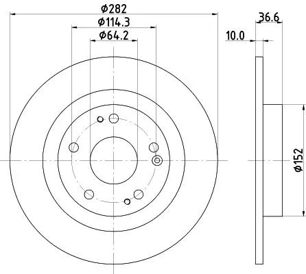 MINTEX MINTEX MDC2857C 1x MINTEX MDC2857C Brake Disc 