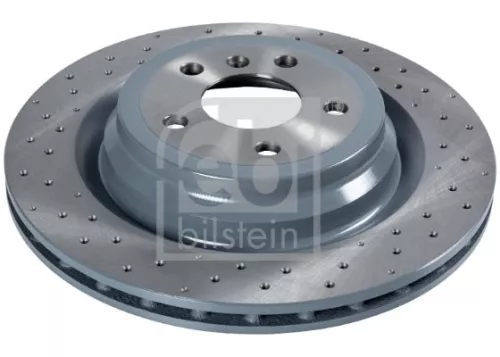 2x Febi Rear Perforated/vented Brake Disc For Mercedes-benz Gle M-class
