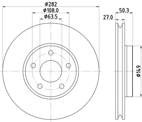 MINTEX MINTEX MDC2866C 1x MINTEX MDC2866C Brake Disc 