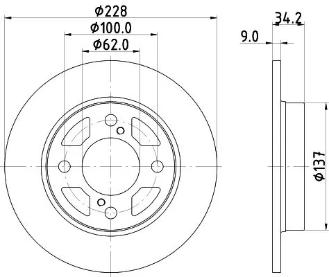 1x  MINTEX Brake Disc