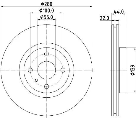 1x  MINTEX Brake Disc