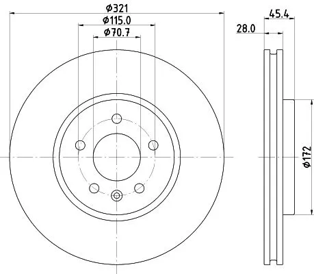 1x  MINTEX Brake Disc