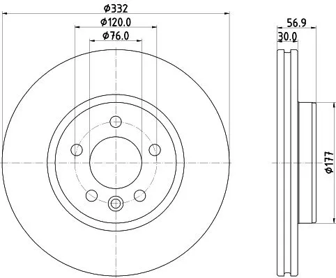 1x  MINTEX Brake Disc