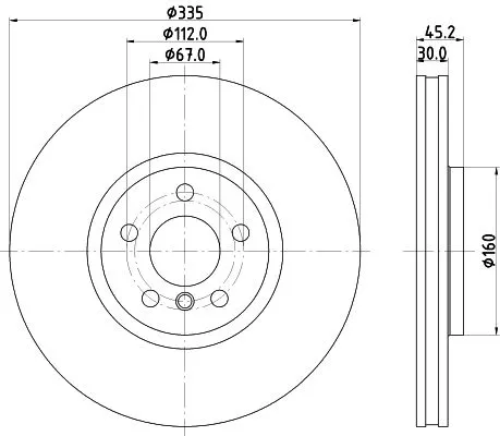 1x MINTEX MDC2953C Brake Disc