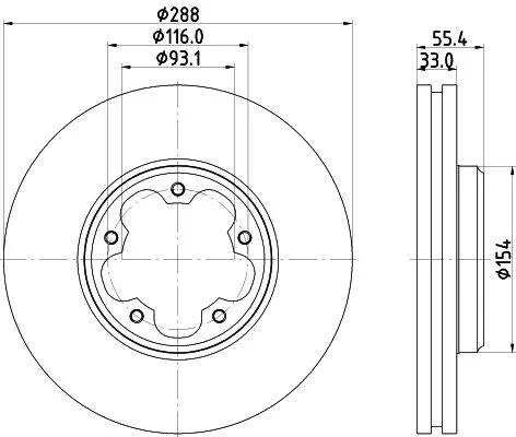 1x MINTEX MDC2959C Brake Disc
