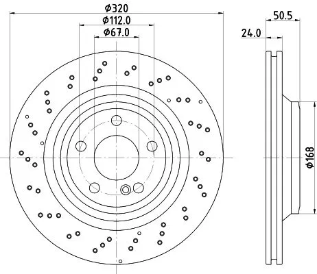 1x MINTEX MDC2968C Brake Disc