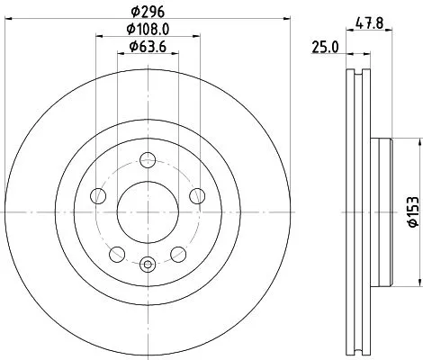 1x MINTEX MDC2984C Brake Disc