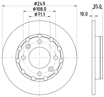 1x  MINTEX Brake Disc