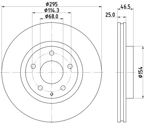 1x  MINTEX Brake Disc