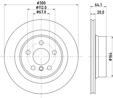 1x MINTEX MDC3009C Brake Disc