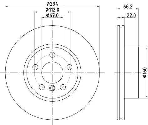 1x MINTEX MDC3010C Brake Disc