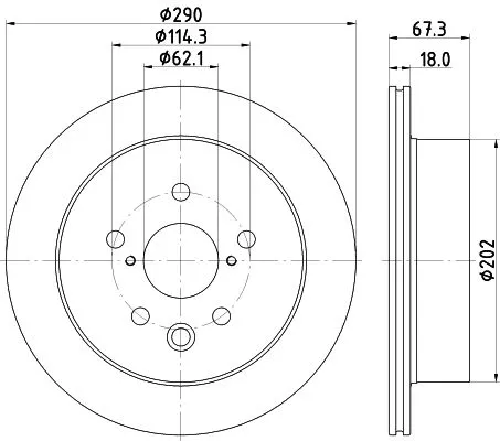 1x  MINTEX Brake Disc