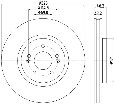 1x  MINTEX Brake Disc
