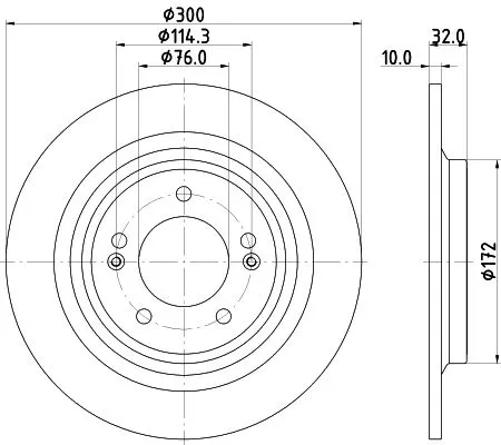 1x  MINTEX Brake Disc