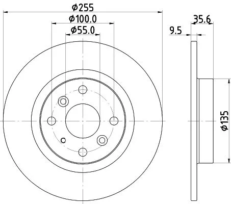 1x MINTEX MDC3051C Brake Disc