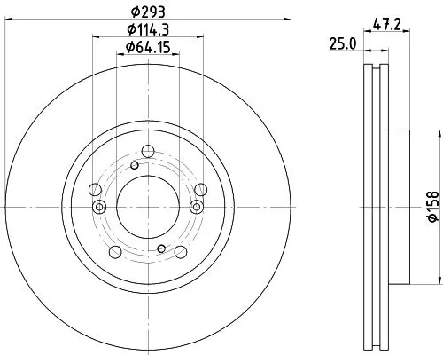 1x  MINTEX Brake Disc