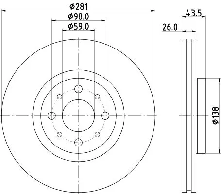 1x  MINTEX Brake Disc
