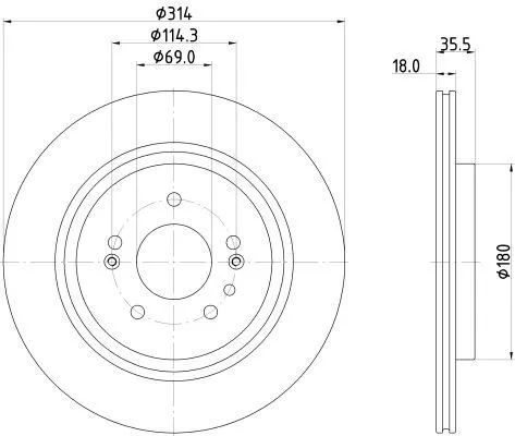 1x  MINTEX Brake Disc