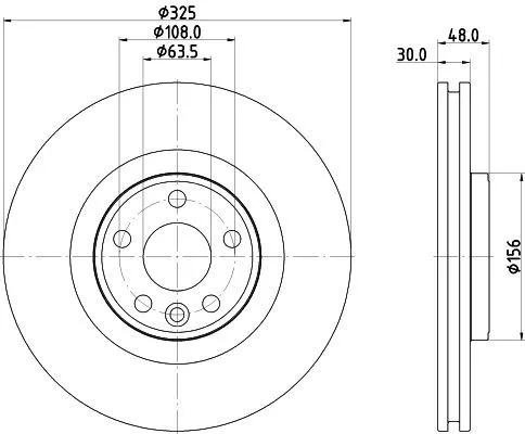 1x MINTEX MDC3201C Brake Disc