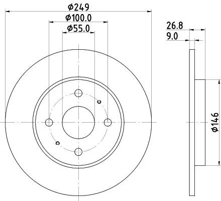 MINTEX MINTEX MDC3225C 1x MINTEX MDC3225C Brake Disc 