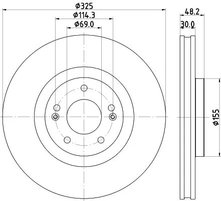 1x  MINTEX Brake Disc