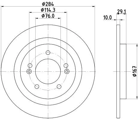 1x MINTEX MDC3229C Brake Disc