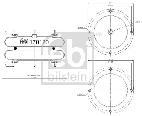 Febi Air Bag Suspension Spring