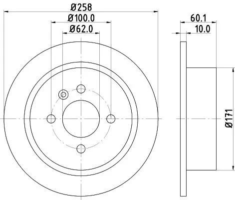 1x MINTEX MDC470 Brake Disc