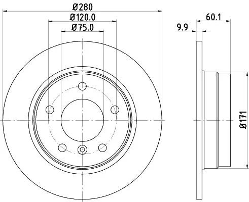 1x  MINTEX Brake Disc