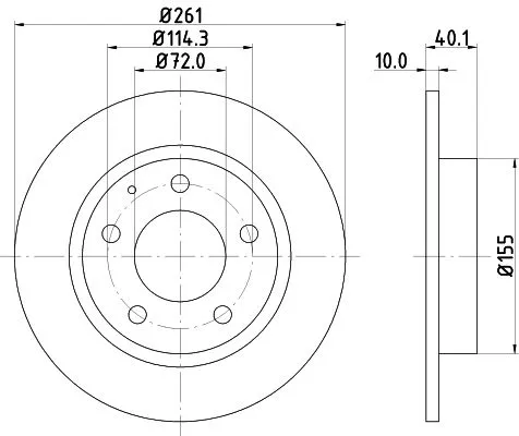 1x  MINTEX Brake Disc