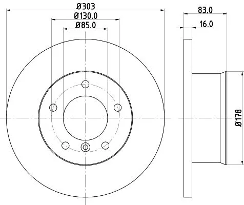 1x  MINTEX Brake Disc