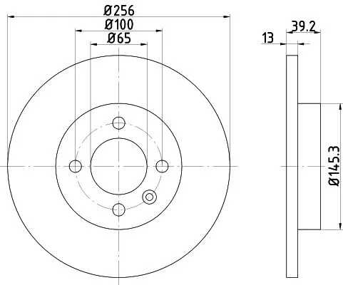 1x  MINTEX Brake Disc MDC731 256