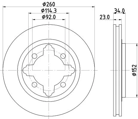 MINTEX MINTEX MDC742 1x MINTEX MDC742 Brake Disc 