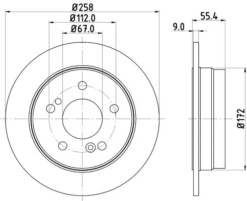 1x MINTEX MDC769 Brake Disc