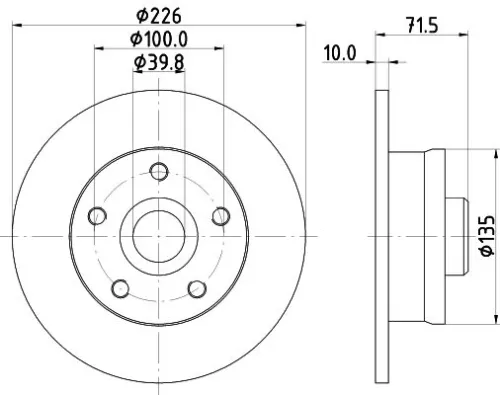 1x MINTEX MDC787 Brake Disc