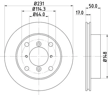 1x MINTEX MDC791 Brake Disc