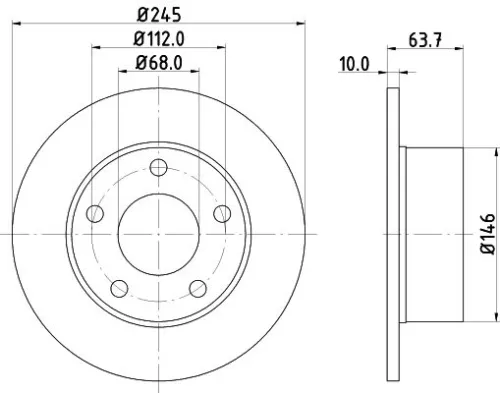 MINTEX MINTEX MDC828C 1x MINTEX MDC828C Brake Disc 